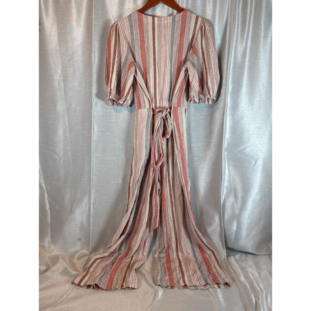 Universal Thread Women's Striped Button Front Wide Leg Jumpsuit Small - Picture 8 of 8